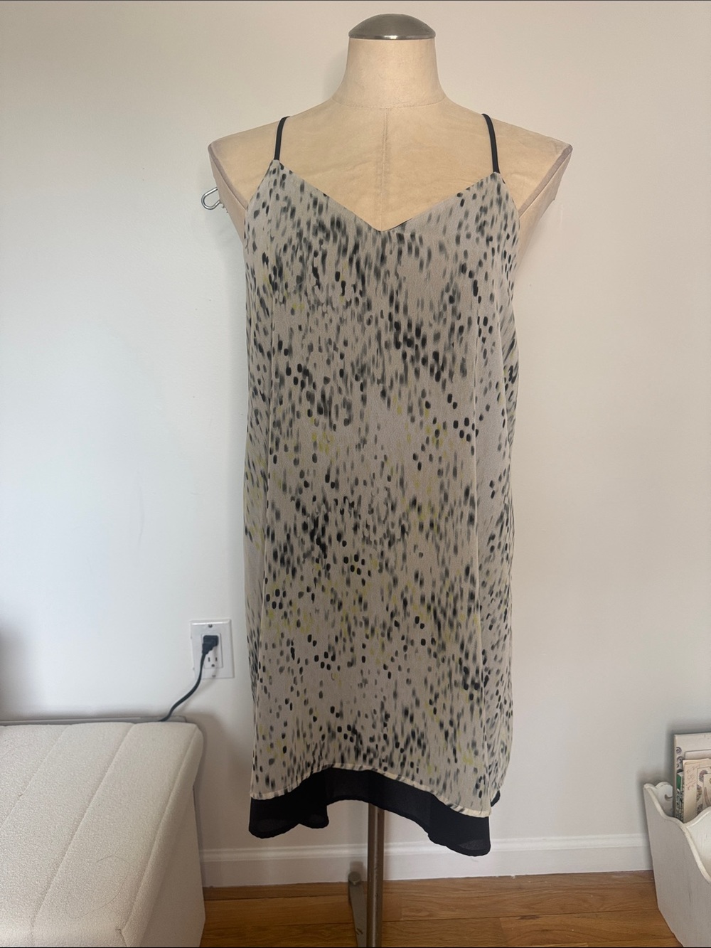 Le Lis Slip Dress with Speckled Print